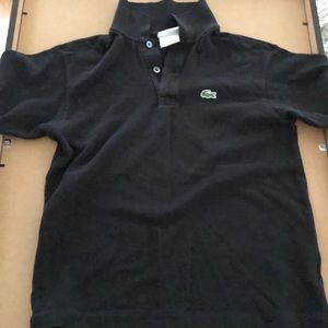 Boys Lacoste black polo size 10, EUC